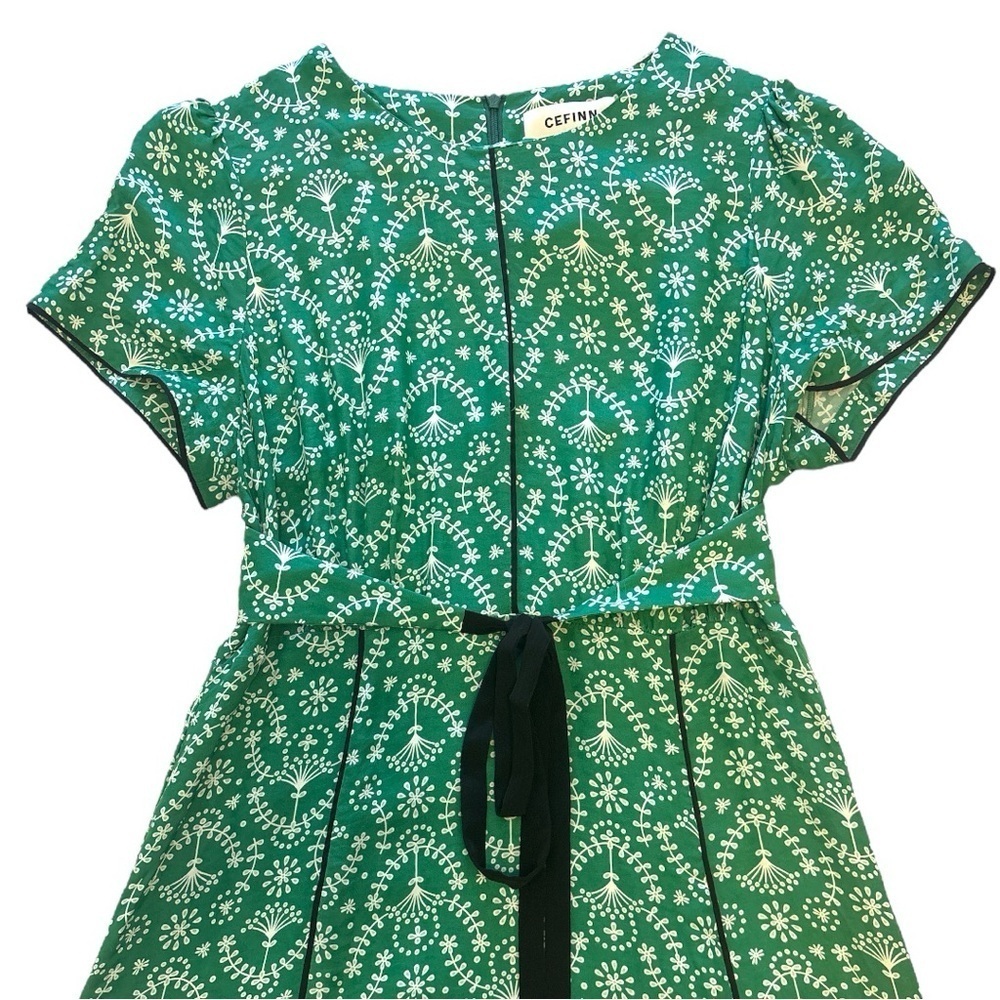 Cefinn Rosie Poplin Midi Dress in Green US Size 12 - Picture 5 of 11